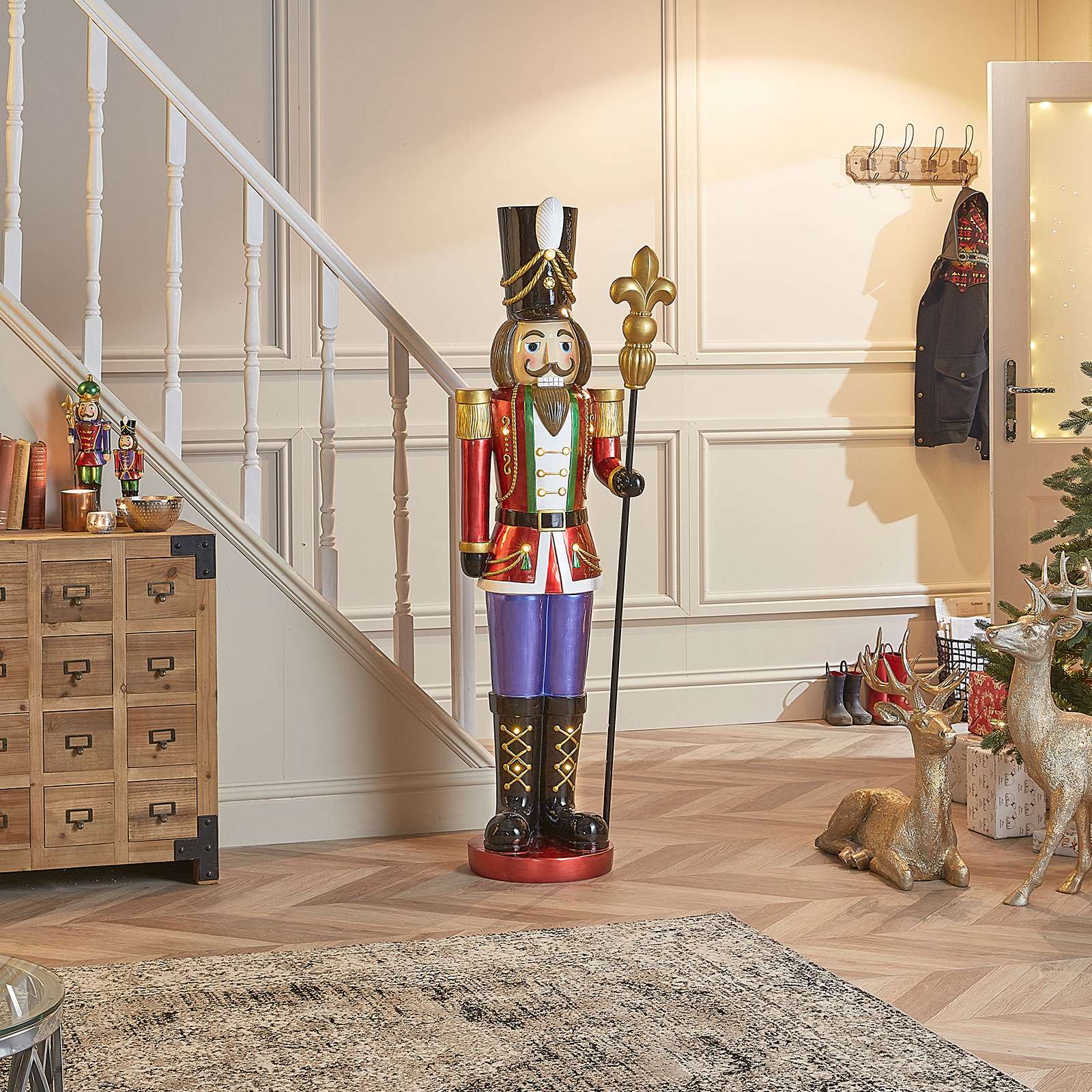 Christian the Giant 5.2ft Nutcracker Light Up LED - Indoor Outdoor - Image 3