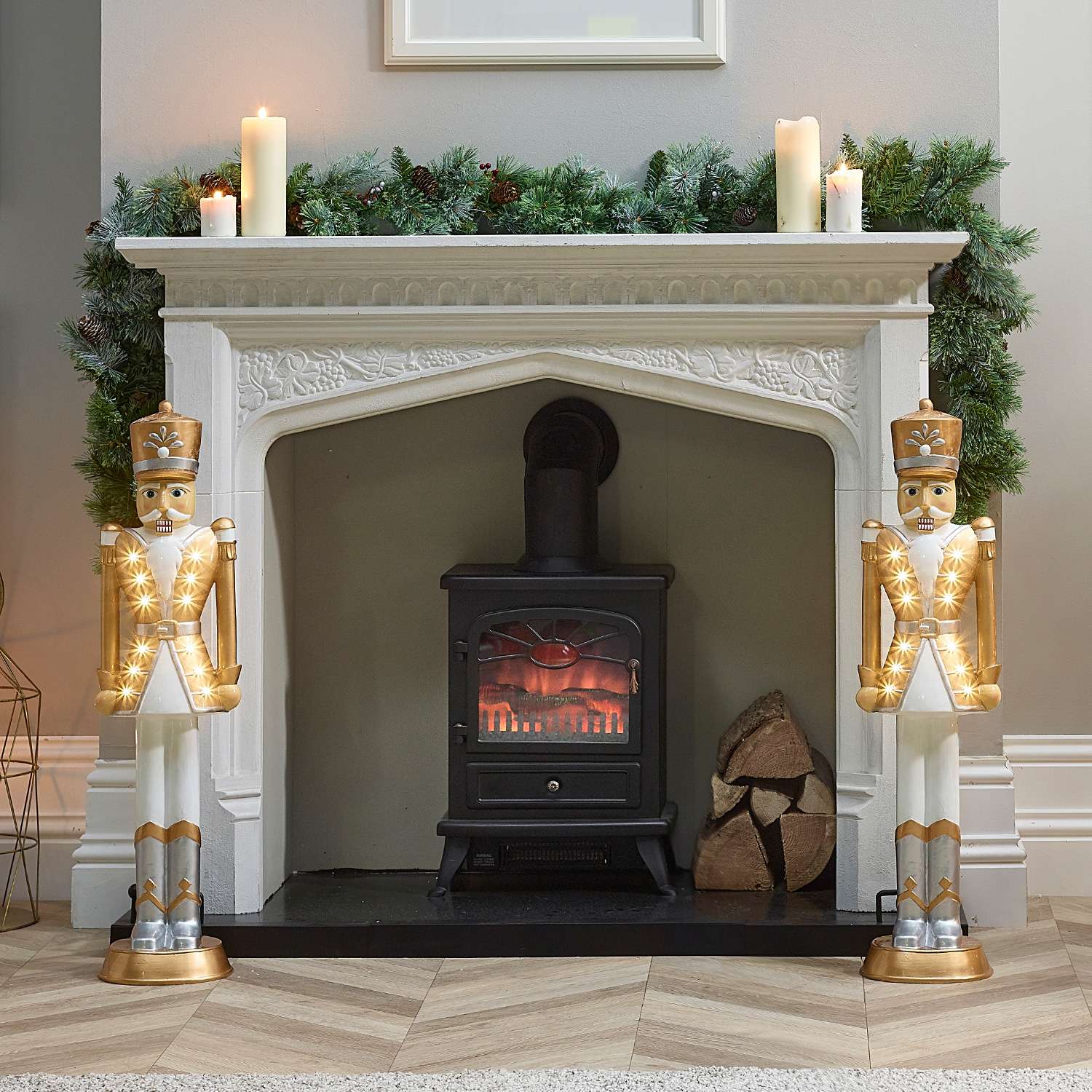 Norbert The 3ft Giant Gold Light Up Nutcracker - Indoor or Outdoor Christmas Decoration - Image 7