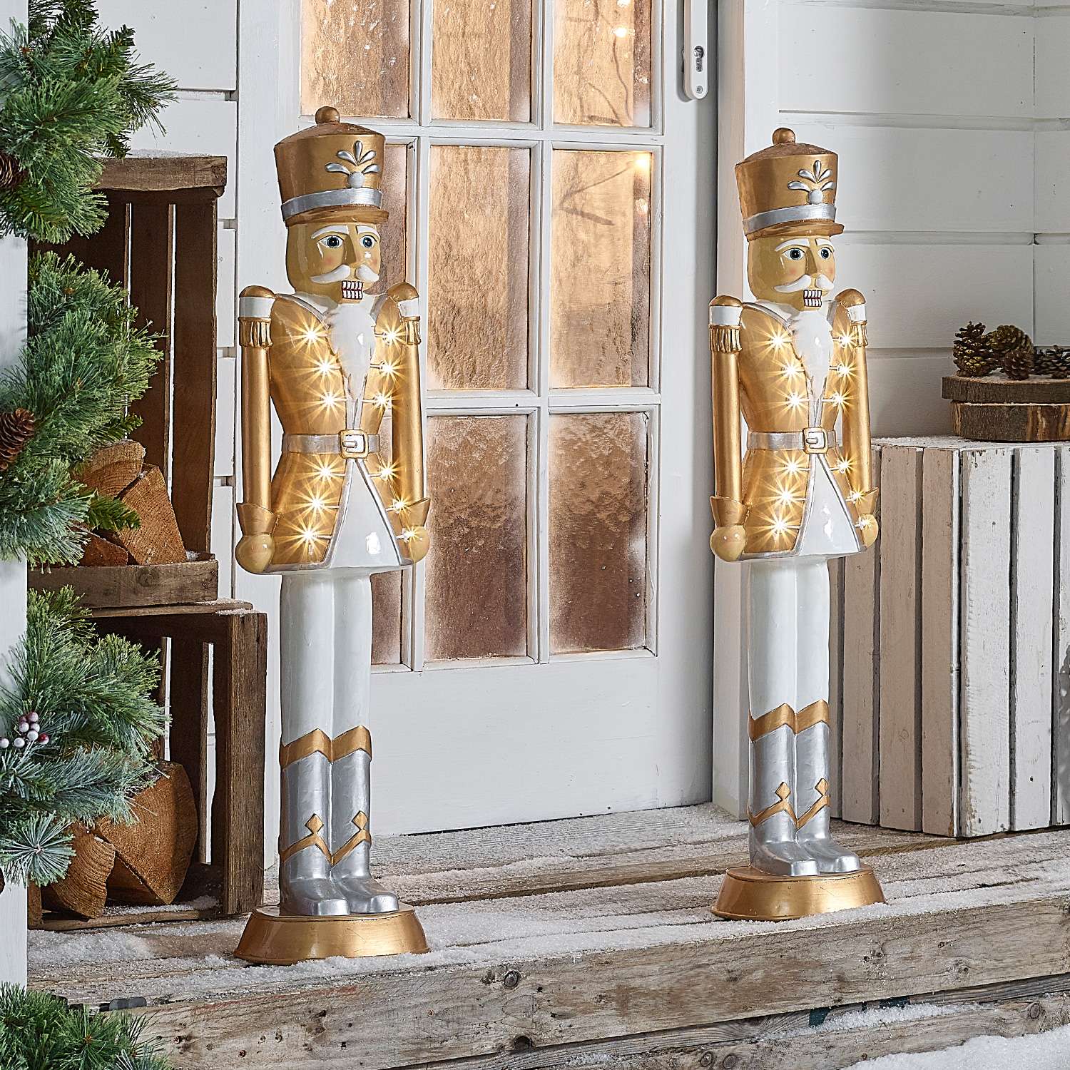 Norbert The 3ft Giant Gold Light Up Nutcracker - Indoor or Outdoor Christmas Decoration - Image 8