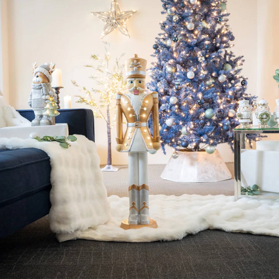 Norbert The 3ft Giant Gold Light Up Nutcracker - Indoor or Outdoor Christmas Decoration - Image 9