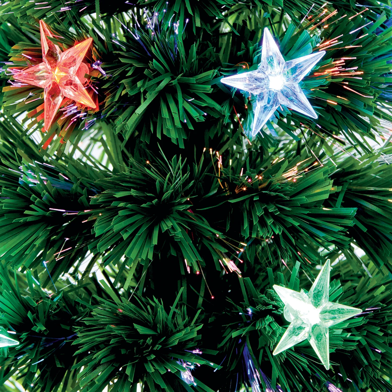 Fibre Optic Star Tree with Red, Blue & Green LEDs - Image 3