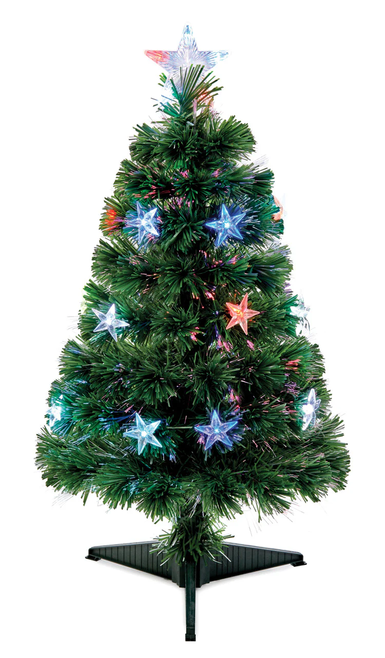 Fibre Optic Star Tree with Red, Blue & Green LEDs - Image 4