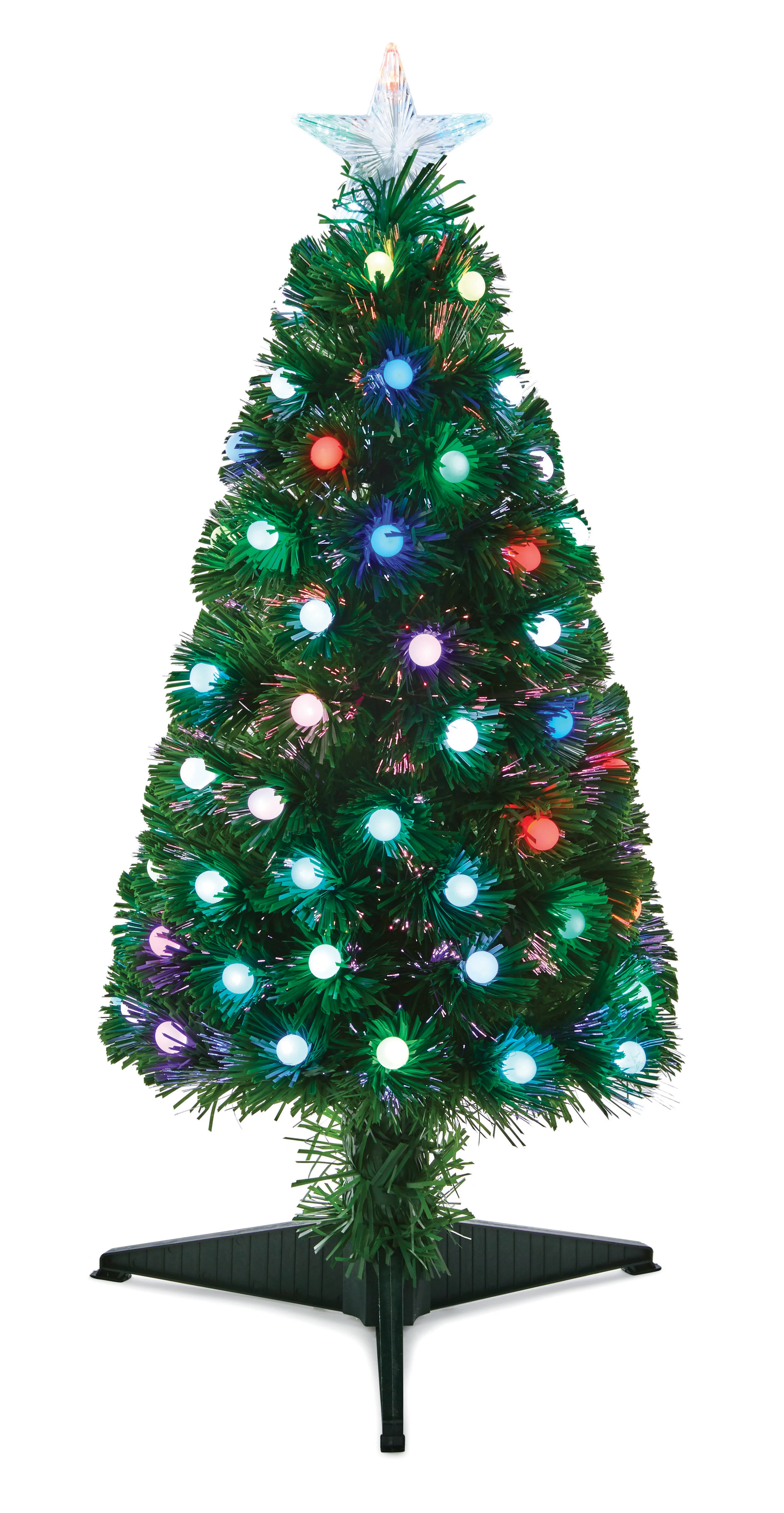 Fibre Optic Tree with Multi Coloured Colour Changing LEDs Small Balls - Image 3