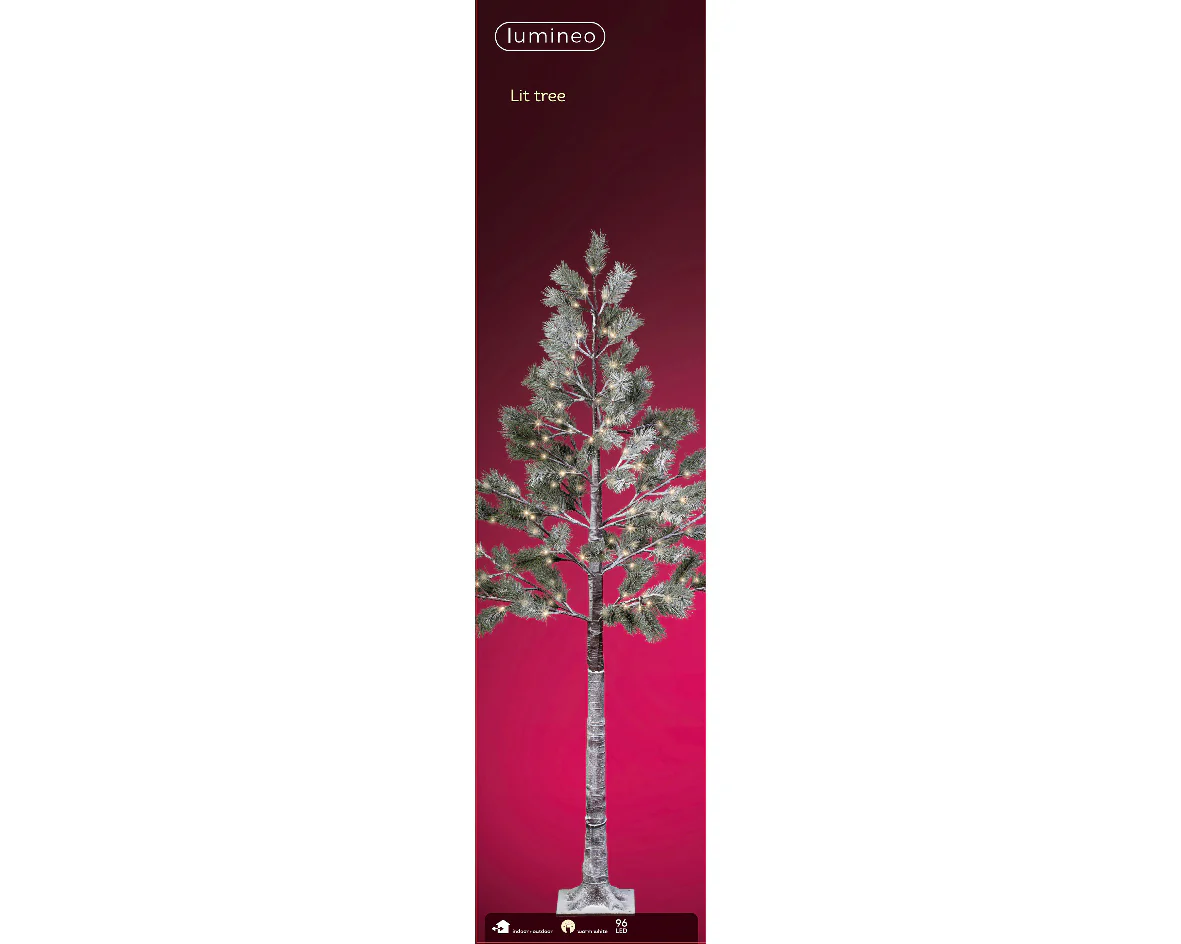 Indoor or Outdoor LED Snowy Pine Twig Tree - Image 4