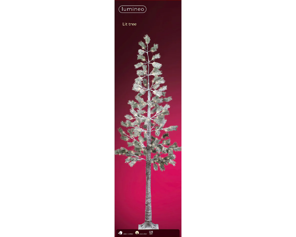 Indoor or Outdoor LED Snowy Pine Twig Tree - Image 6