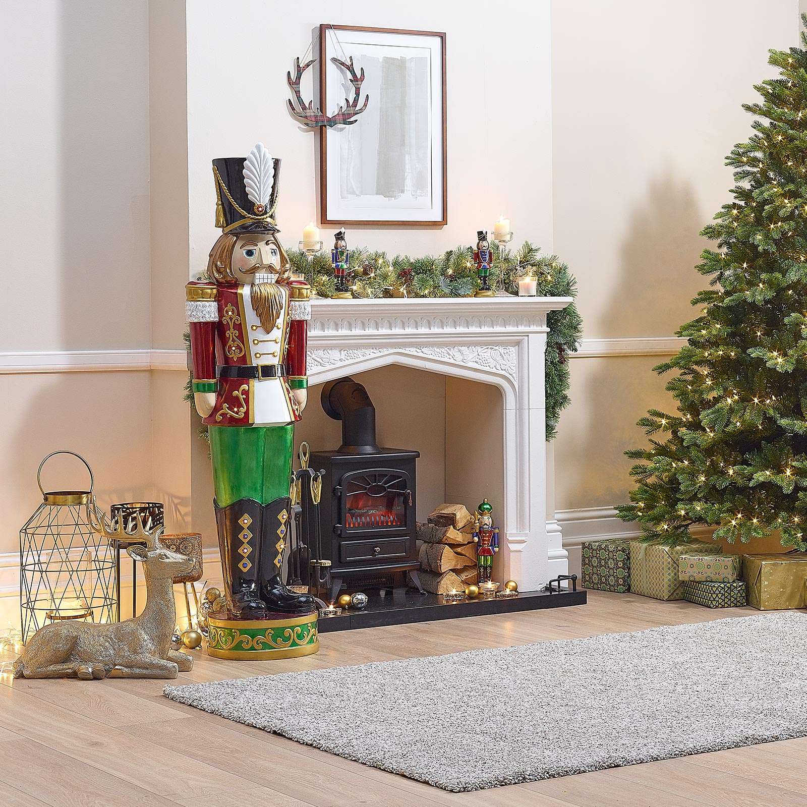 Klaus the Giant 5.5ft Nutcracker with LED Lights - 168cm - Image 12