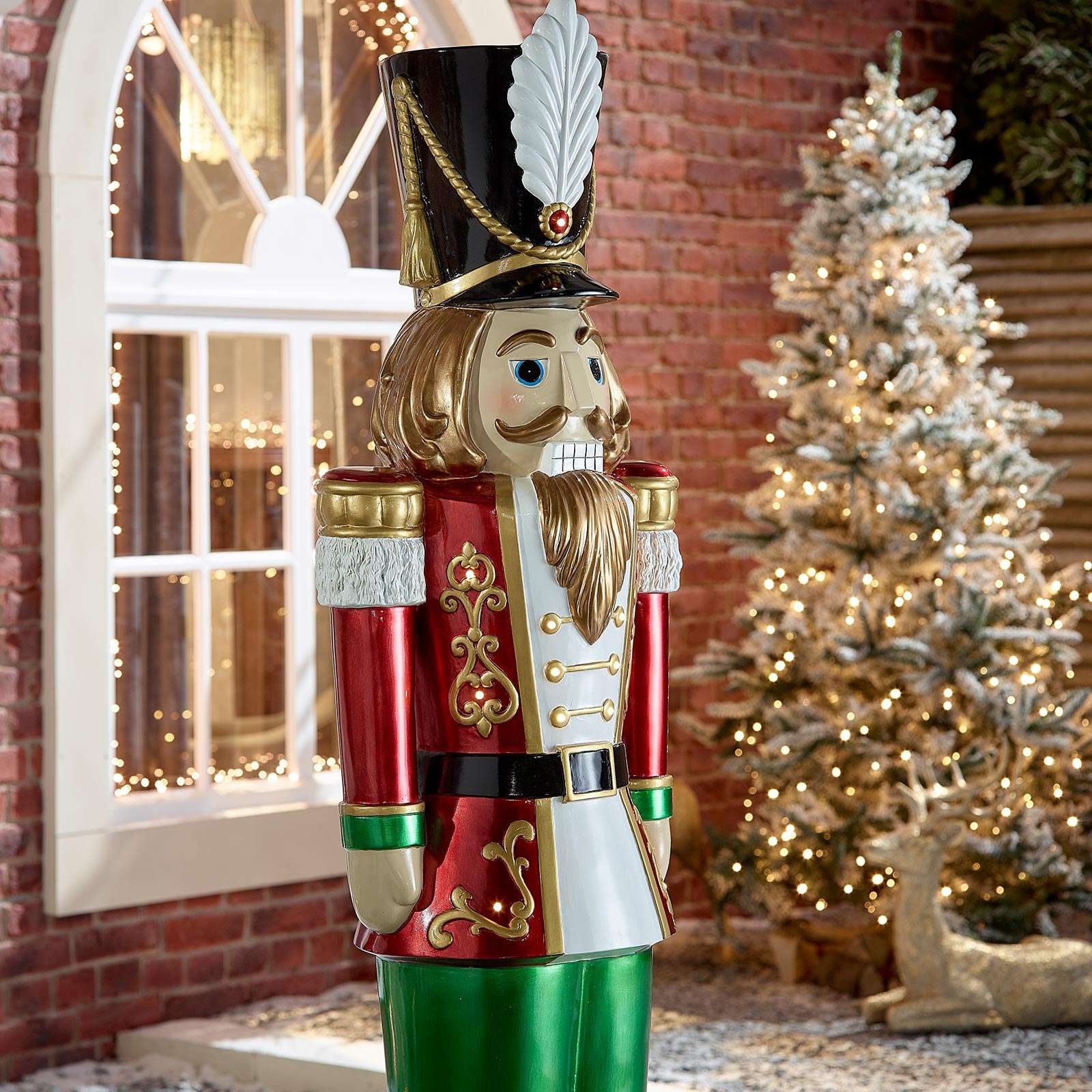 Klaus the Giant 5.5ft Nutcracker with LED Lights - 168cm - Image 13