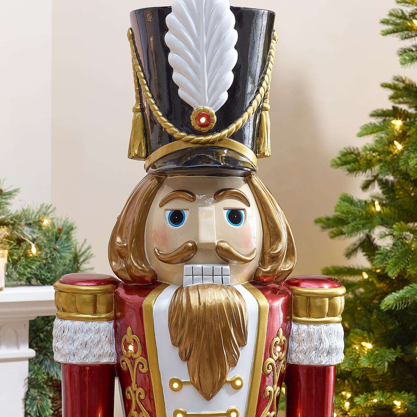 Klaus the Giant 5.5ft Nutcracker with LED Lights - 168cm - Image 14