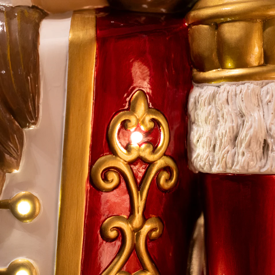 Klaus the Giant 5.5ft Nutcracker with LED Lights - 168cm - Image 7