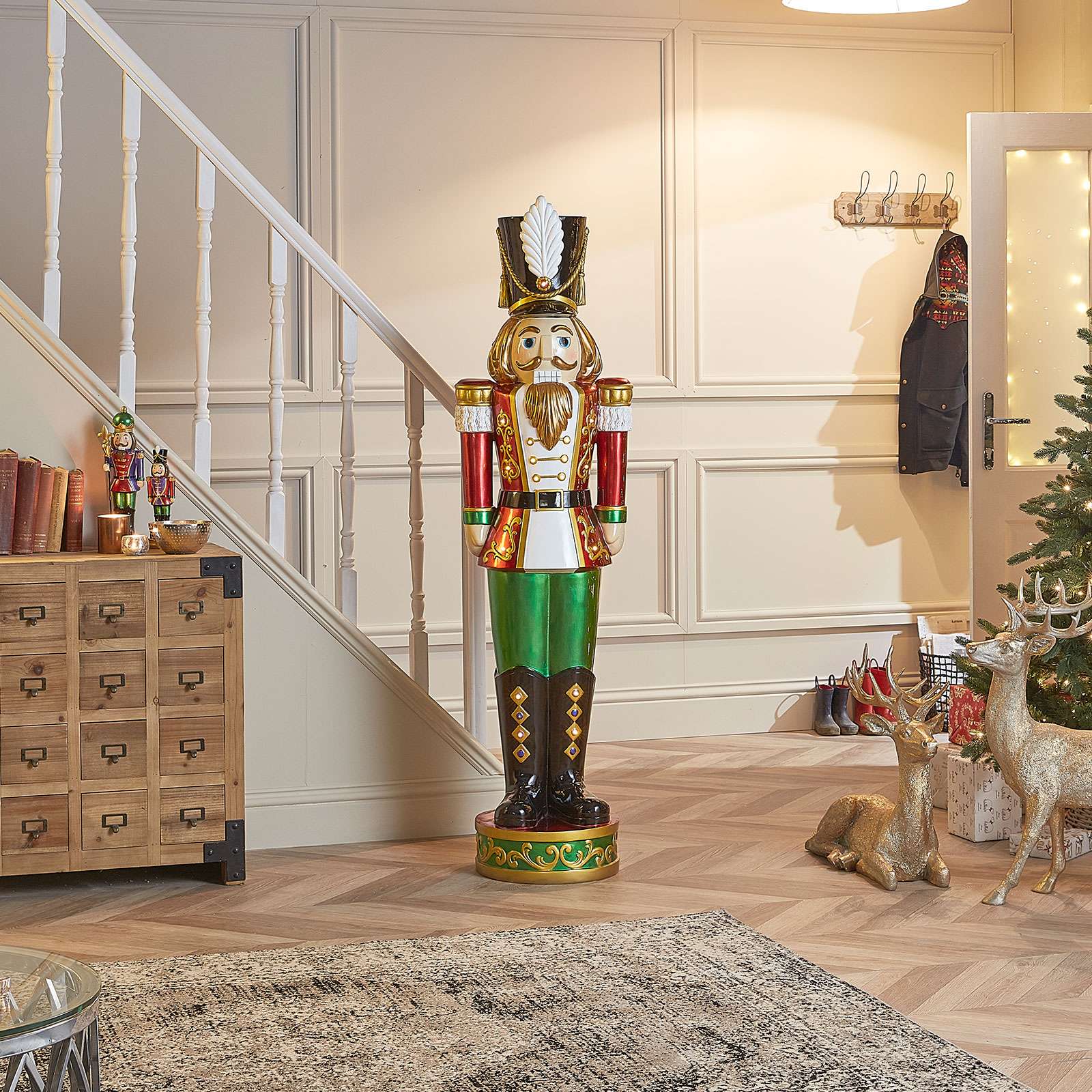 Klaus the Giant 5.5ft Nutcracker with LED Lights - 168cm - Image 9