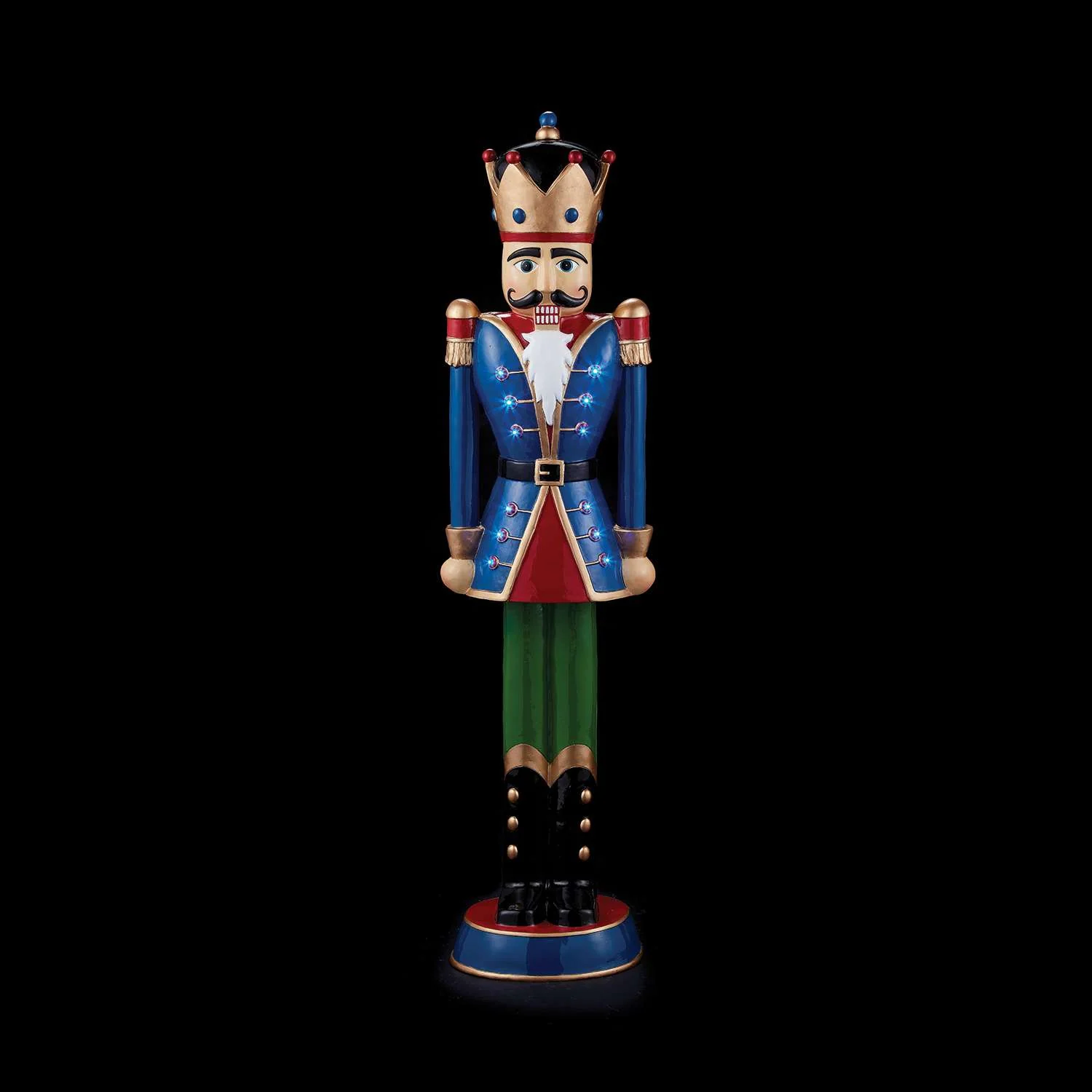 Norbert The 3ft Blue Light Up LED Nutcracker - Indoor or Outdoor Christmas Decoration - Image 4