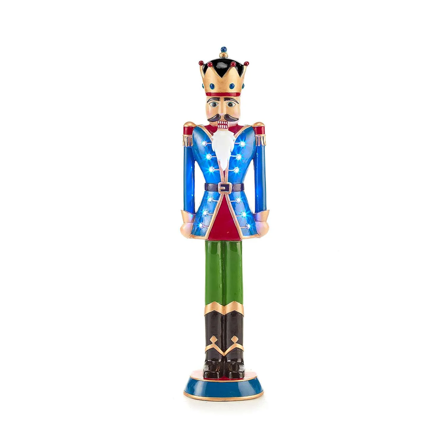 Norbert The 3ft Blue Light Up LED Nutcracker - Indoor or Outdoor Christmas Decoration - Image 5