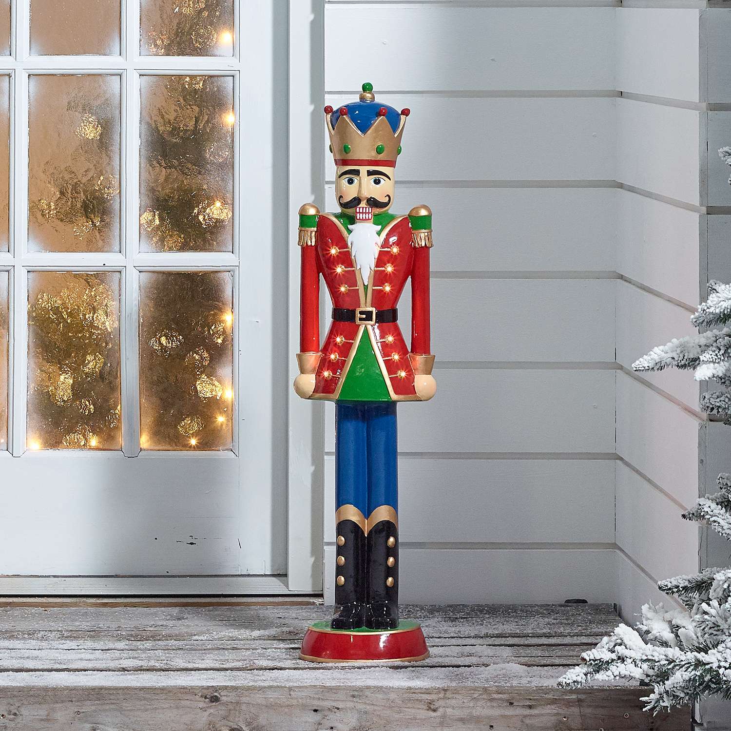Norbert The 3ft Red Large Light Up LED Christmas Nutcracker - Image 3