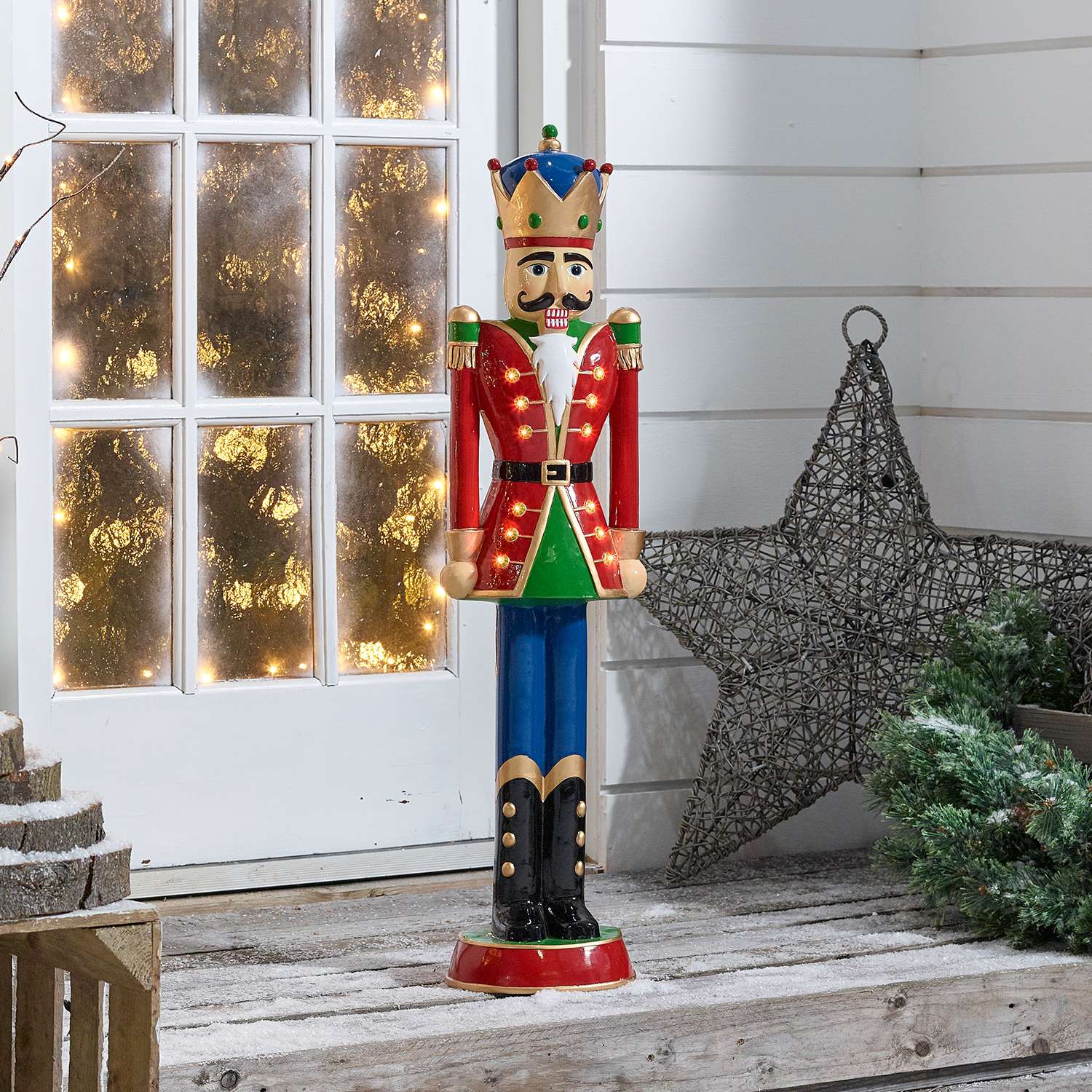 Norbert The 3ft Red Large Light Up LED Christmas Nutcracker - Image 4