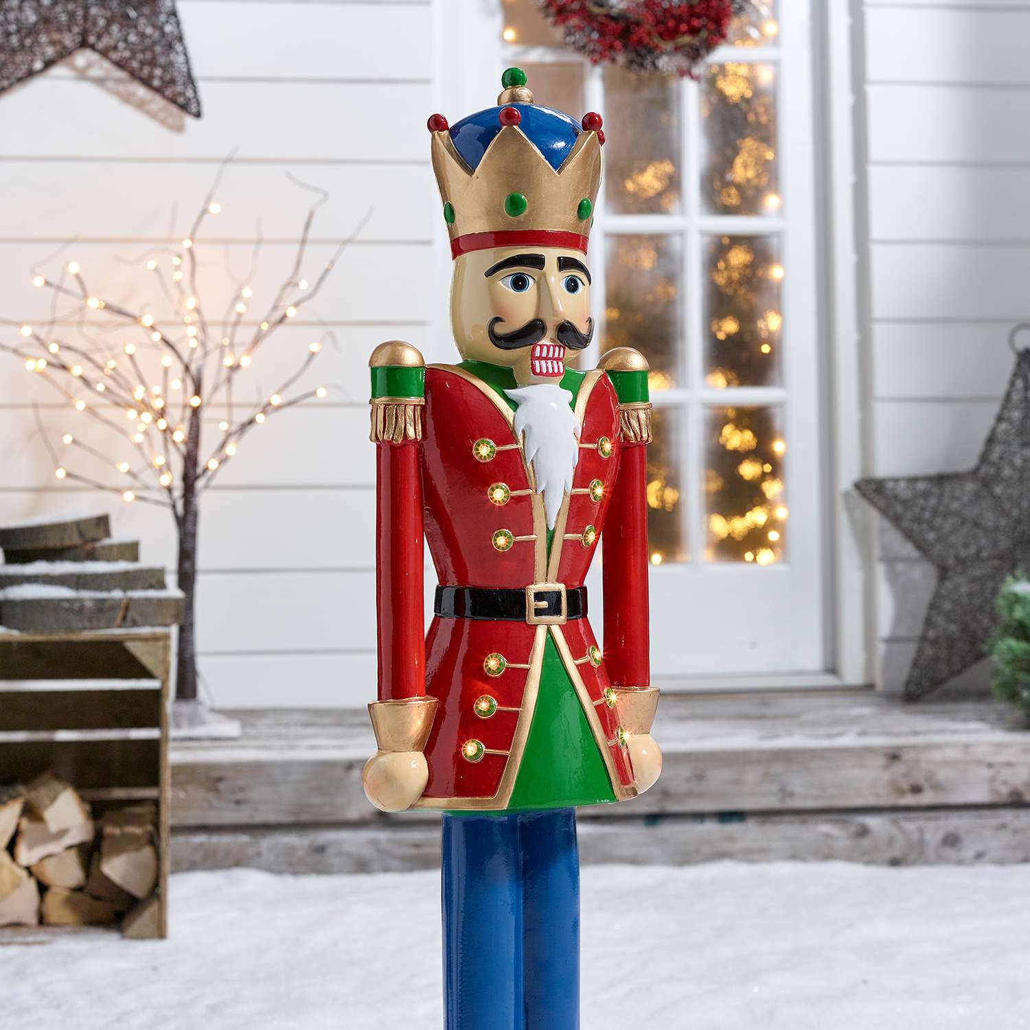 Norbert The 3ft Red Large Light Up LED Christmas Nutcracker - Image 6