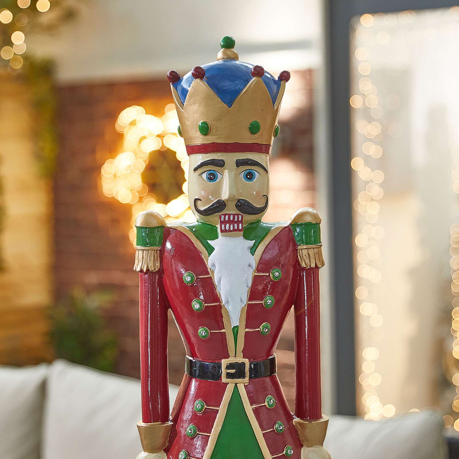 Norbert The 3ft Red Large Light Up LED Christmas Nutcracker - Image 7