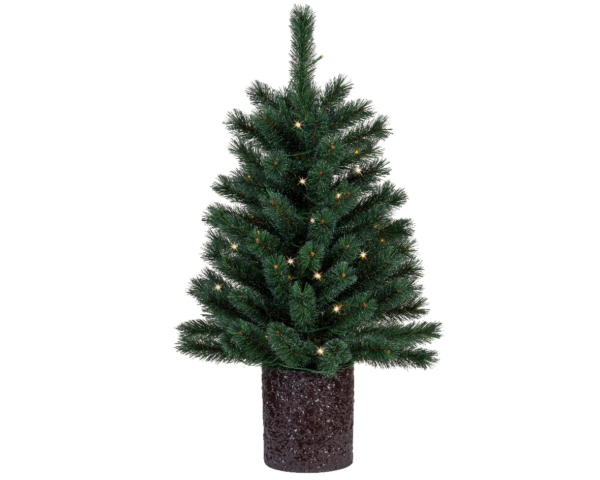 Special Offer - Malmo Outdoor Door Set of 2 Pre-lit Trees, Wreath & Garland - Image 3