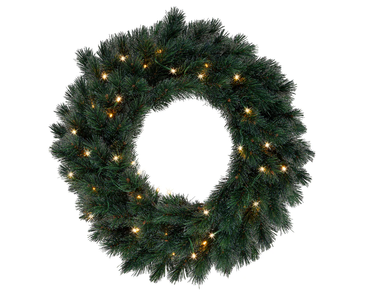 Special Offer - Malmo Outdoor Door Set of 2 Pre-lit Trees, Wreath & Garland - Image 5