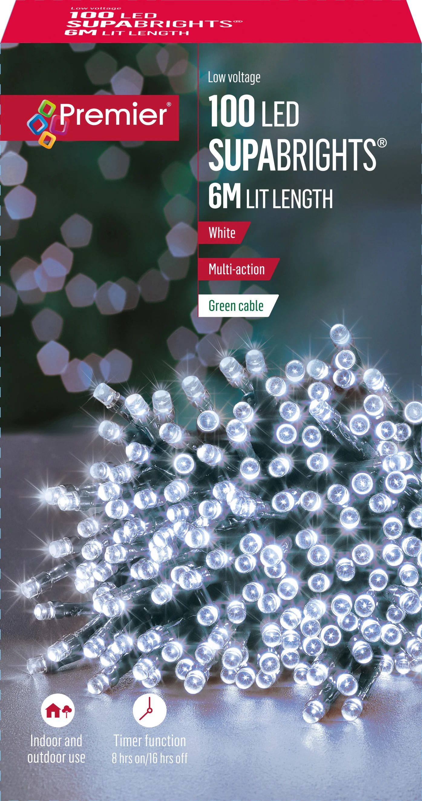 Premier - Cold / Cool White LED Multi Action SupaBrights Christmas Lights - Image 10