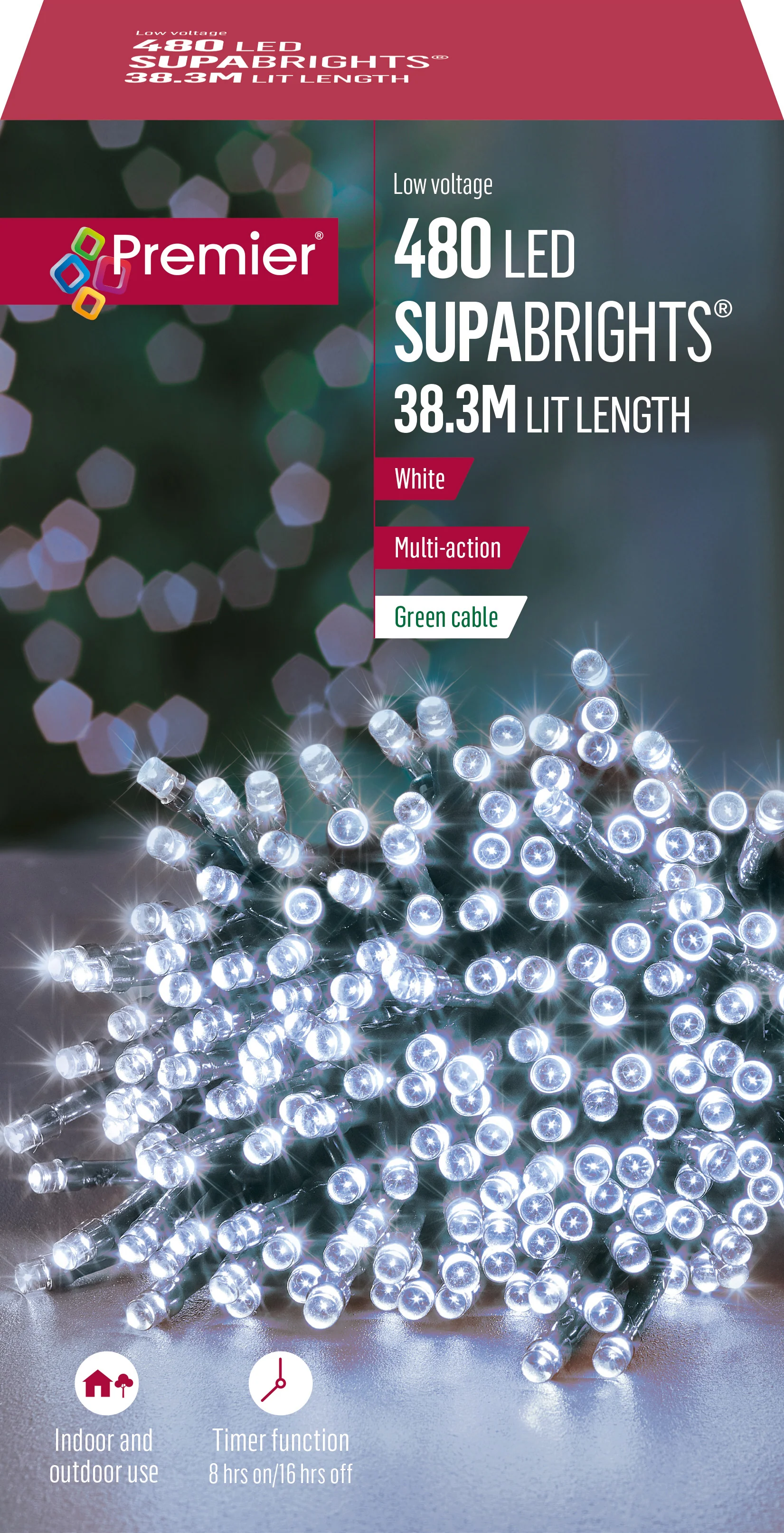 Premier - Cold / Cool White LED Multi Action SupaBrights Christmas Lights - Image 7