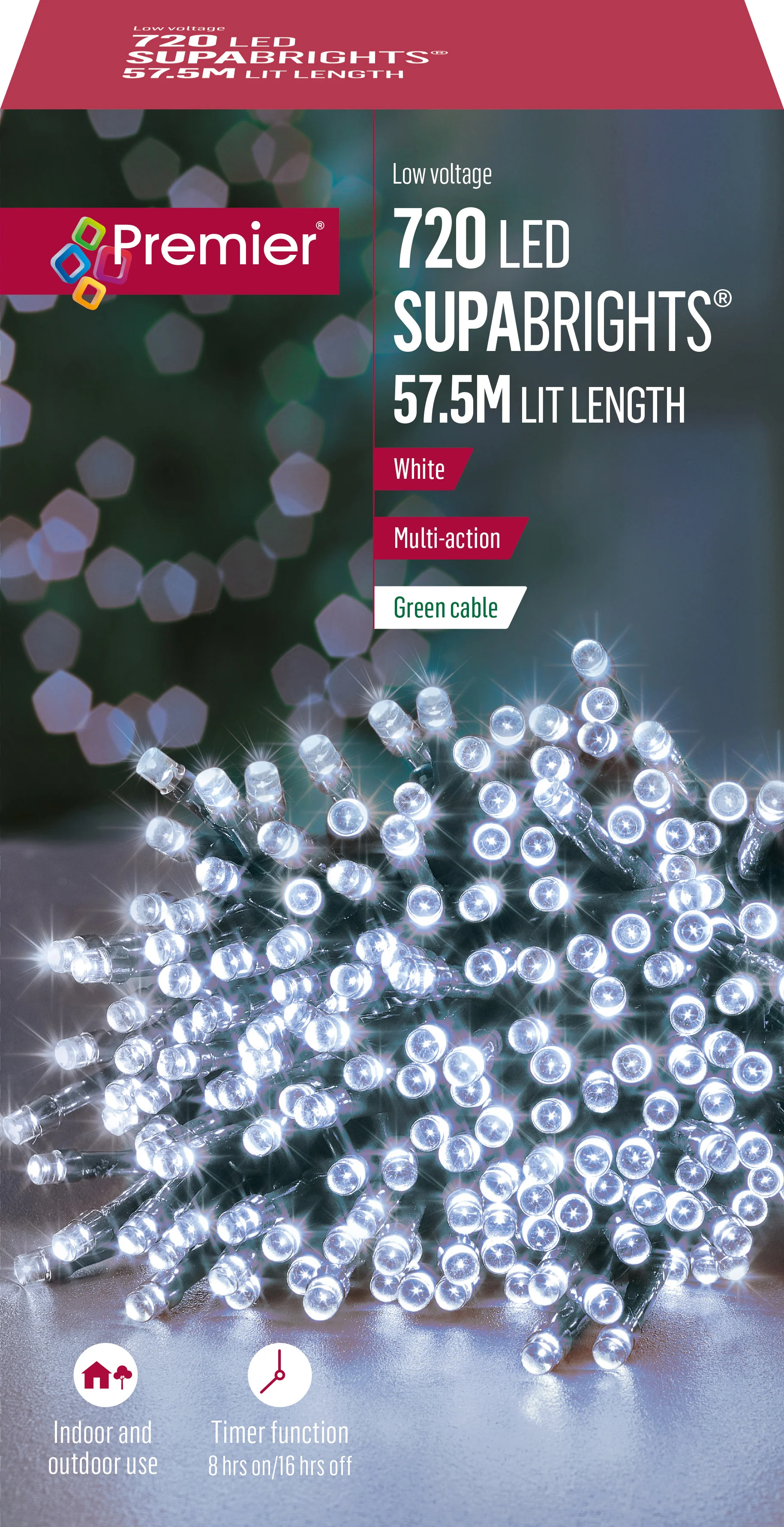 Premier - Cold / Cool White LED Multi Action SupaBrights Christmas Lights - Image 8