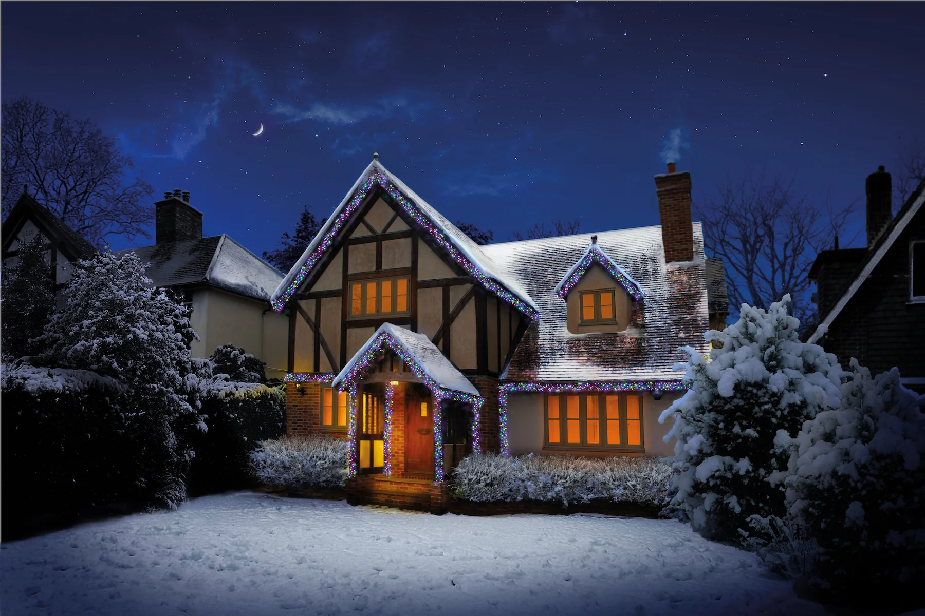 Premier Multi Coloured LED Multi Action Christmas Cluster Lights Cluster Brights - Image 3